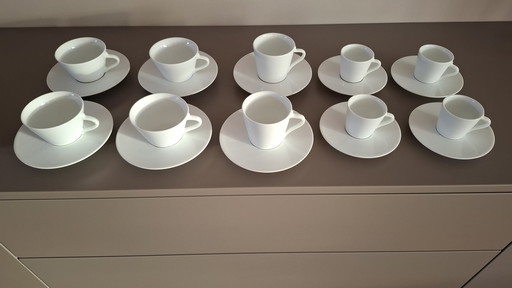 Beschrijving Nespresso Set Collections Andrée Putman, 10 Delig Bestaande Uit 4 Espresso, 2 Lungo En 4 Cappuccino Koppjes 