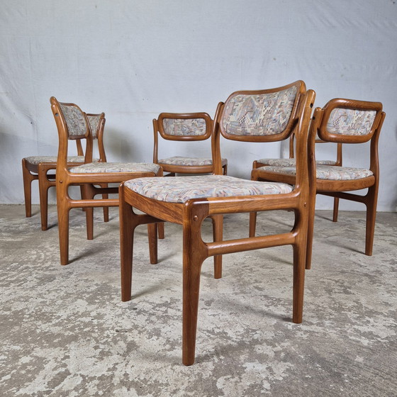 Image 1 of 6 Johannes Andersen, D-Scan vintage jaren 60 eetkamerstoelen