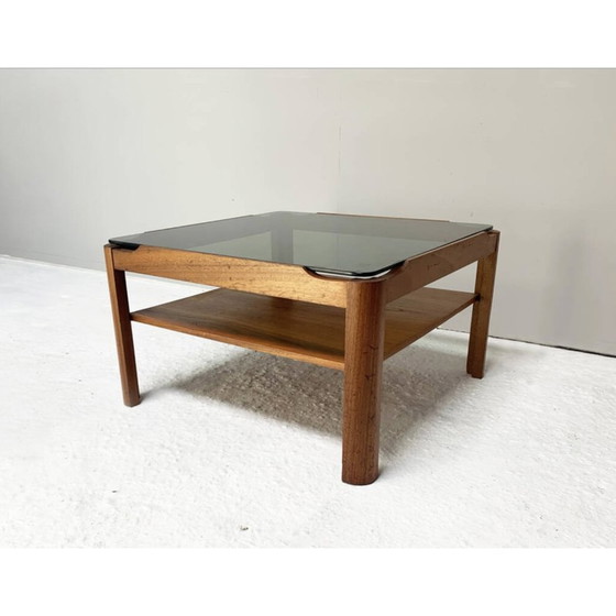 Image 1 of Vintage massief teakhouten salontafel van Myer, 1960