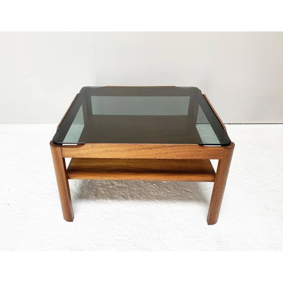Image 1 of Vintage massief teakhouten salontafel van Myer, 1960