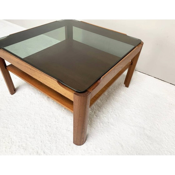 Image 1 of Vintage massief teakhouten salontafel van Myer, 1960