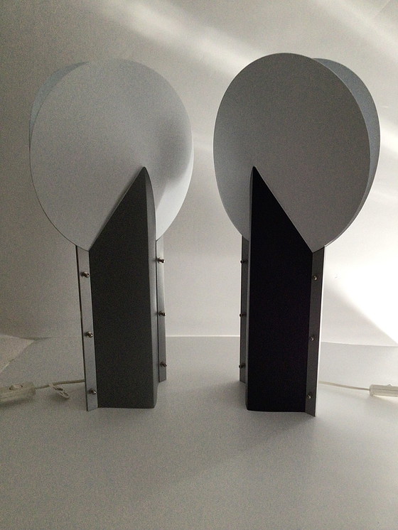 Image 1 of 2x Samuel Parker ‘ Moon’ jaren 80 lamp