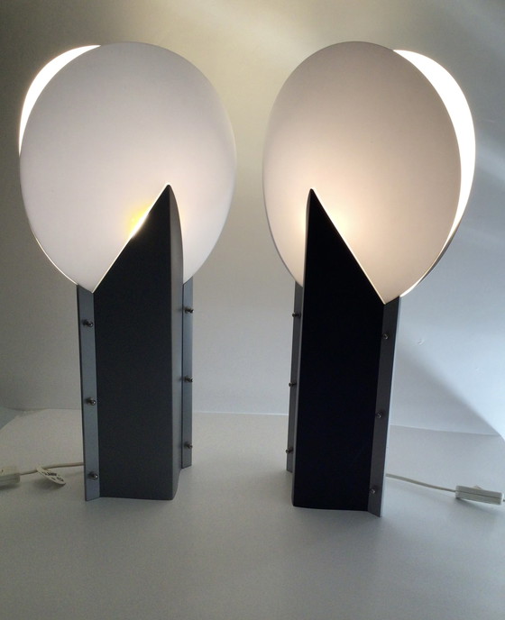 Image 1 of 2x Samuel Parker ‘ Moon’ jaren 80 lamp