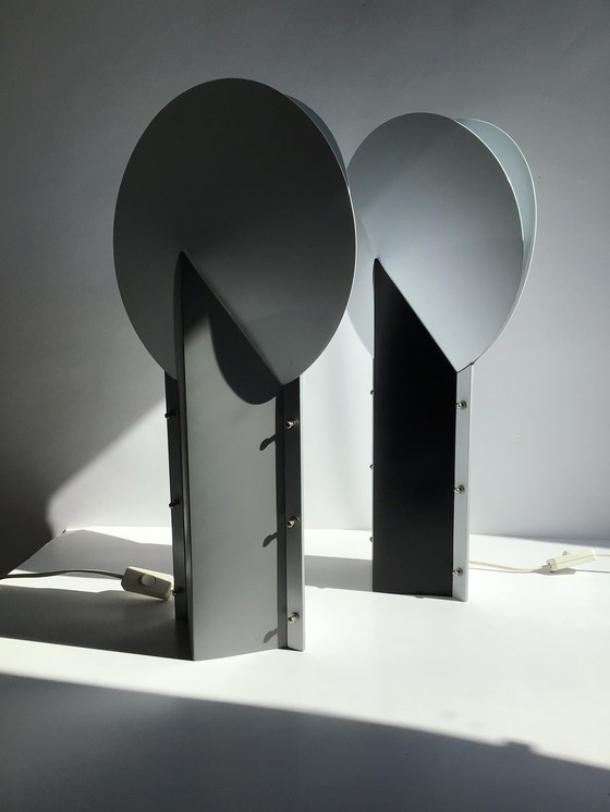 Image 1 of 2x Samuel Parker ‘ Moon’ jaren 80 lamp