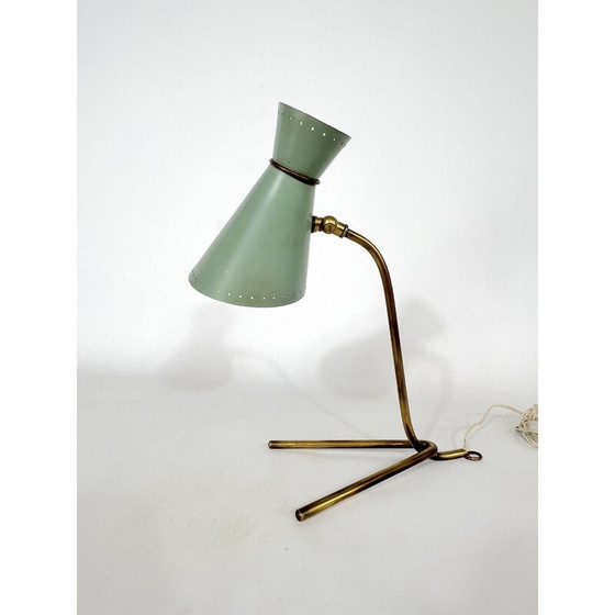 Image 1 of Mid-eeuwse Stilnovo messing oriënteerbare tafel- of wandlamp, 1950