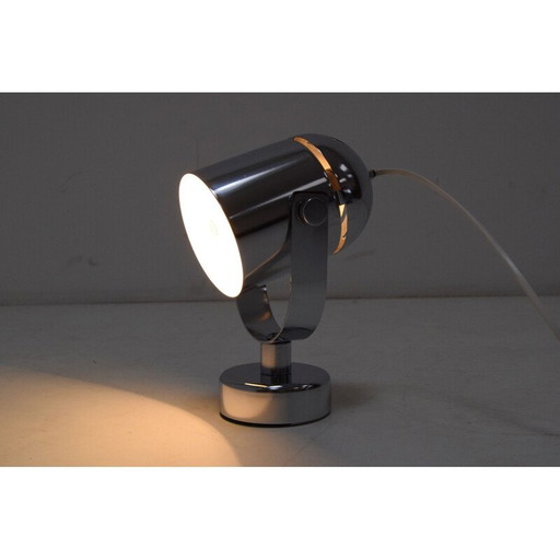 Vintage chromen wandlamp van Stanislav Indra voor Combi lux Tsjecho-Slowakije 1970