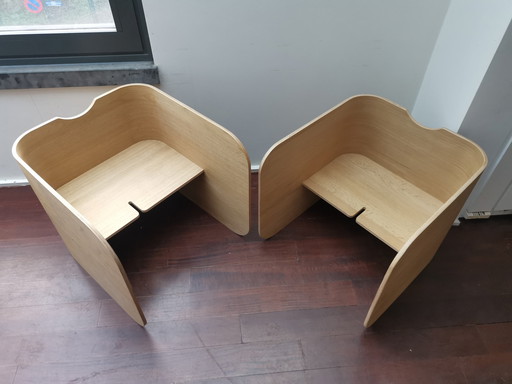 Houten bureau en stoel voor kinderen