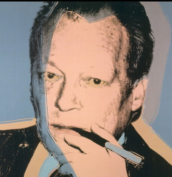 Image 1 of Warhol, Andy - Willy Brandt (Rokend) - Kunstdruk - 70 X 70 cm