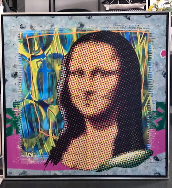 Image 1 of Arturo - Mona Lisa in lijst 105 x 105 cm