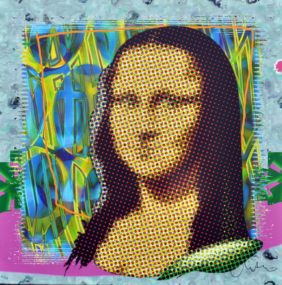 Image 1 of Arturo - Mona Lisa in lijst 105 x 105 cm