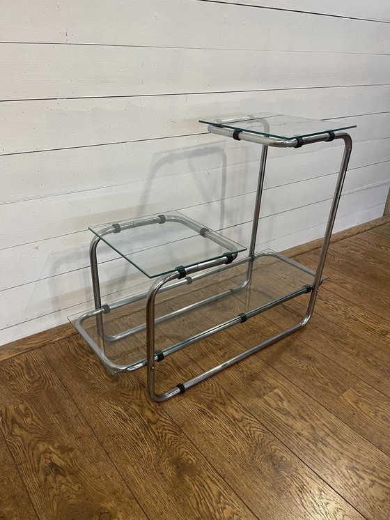 Image 1 of vintage Chromen bloemenstandaard van Thonet