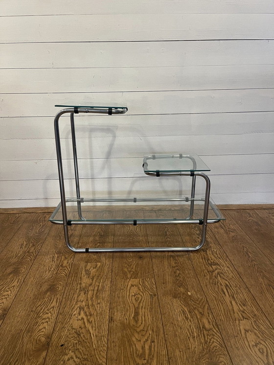 Image 1 of vintage Chromen bloemenstandaard van Thonet