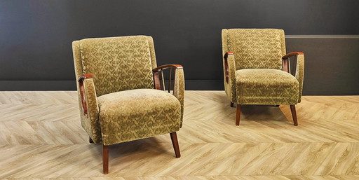 2x Mid Century fauteuil