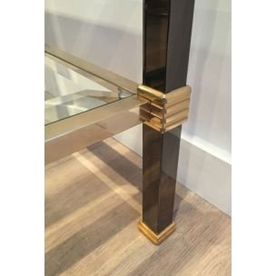 Image 1 of Paar vintage chromen design bijzettafels