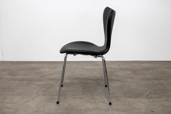 Image 1 of 4x Design Leren stoel Fritz Hansen Serie 7™