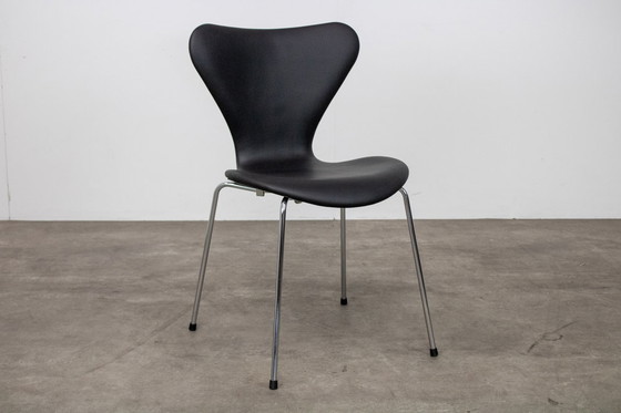 Image 1 of 4x Design Leren stoel Fritz Hansen Serie 7™