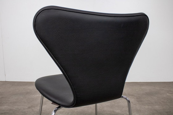 Image 1 of 4x Design Leren stoel Fritz Hansen Serie 7™