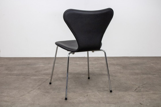 Image 1 of 4x Design Leren stoel Fritz Hansen Serie 7™