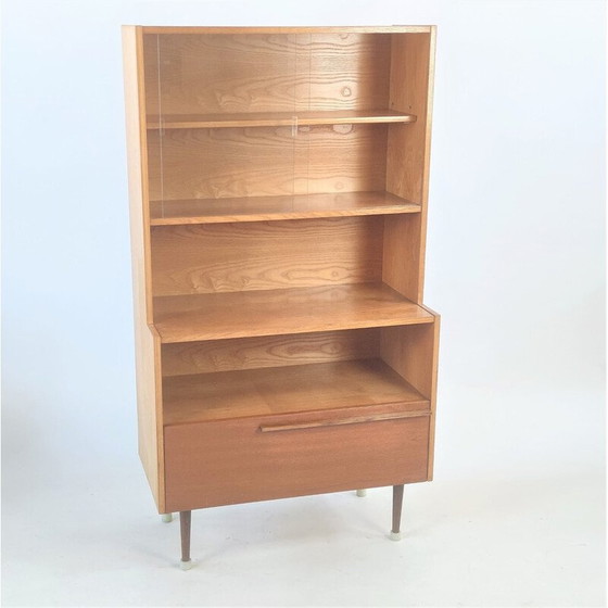 Image 1 of Mid Century boekenkast van essenhout en notenhout door Up Závody, Tsjecho-Slowakije 1960s