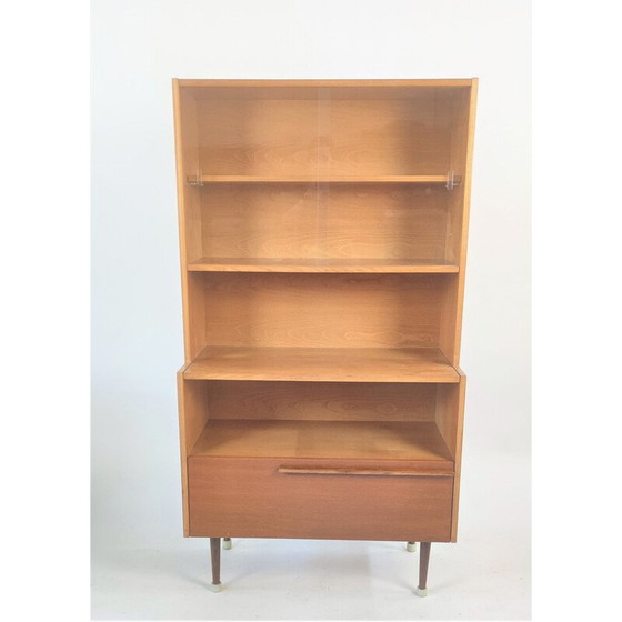 Image 1 of Mid Century boekenkast van essenhout en notenhout door Up Závody, Tsjecho-Slowakije 1960s