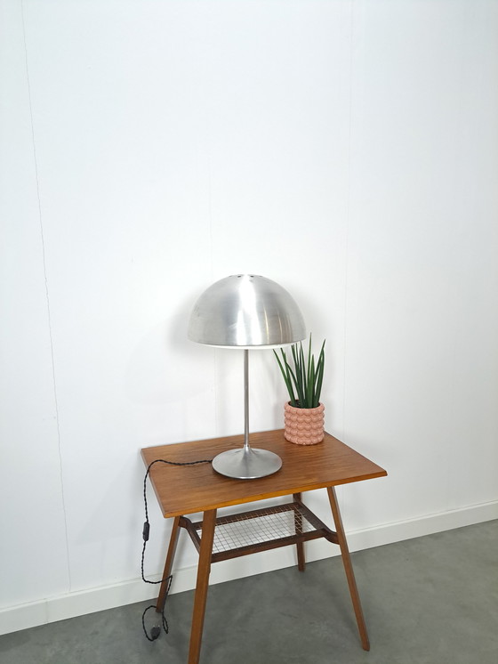 Image 1 of Zilverkleurige Tafel Bollamp