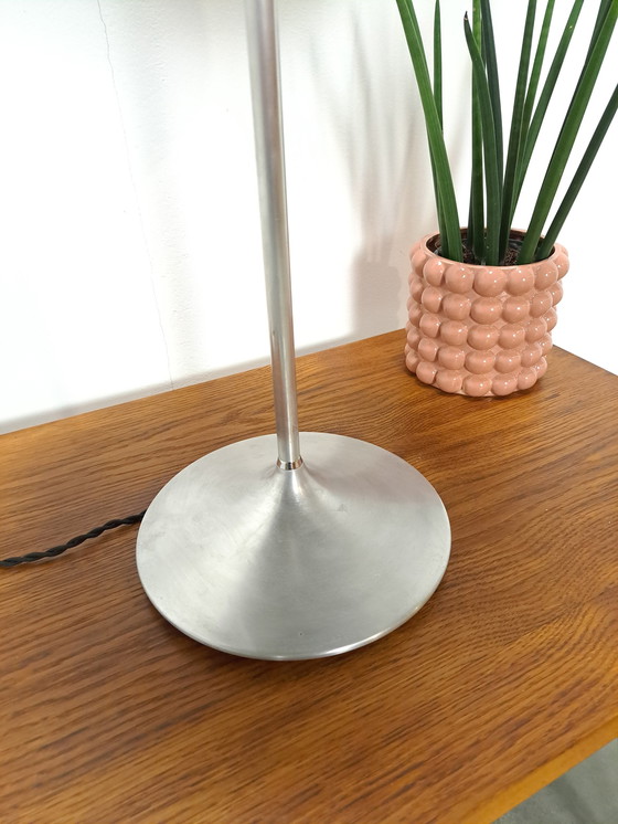 Image 1 of Zilverkleurige Tafel Bollamp