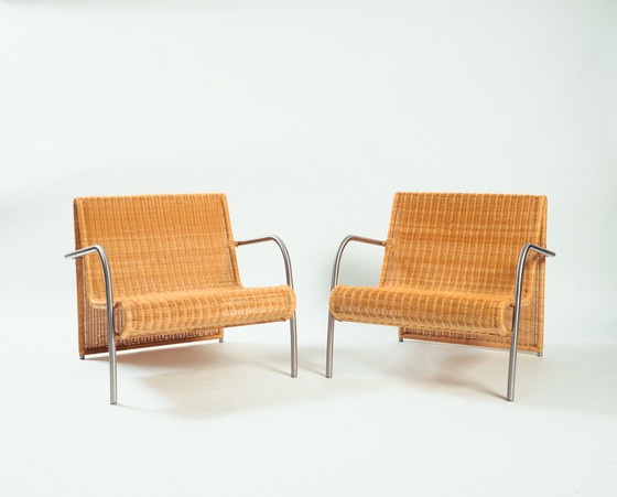 Image 1 of Rotan Pitriet Stoelen En Bank, Loungeset, 1990S