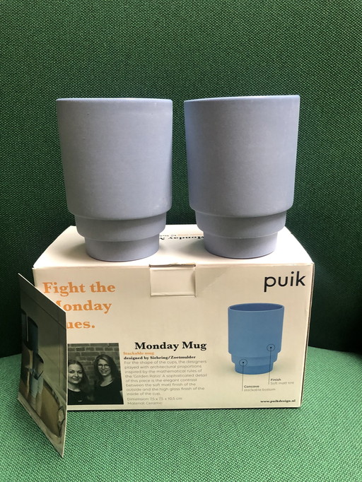 Monday Mugs Beker Keramiek By Puik 4 St