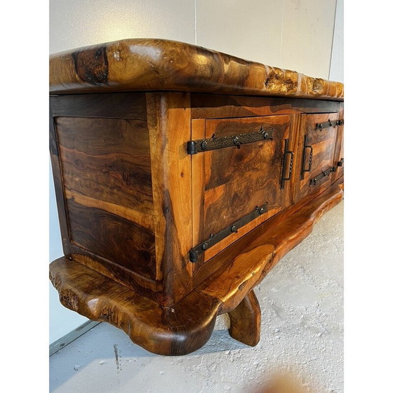 Image 1 of Vintage buffetkast in massief olijfhout voor La Maison Skela, Frankrijk 1960