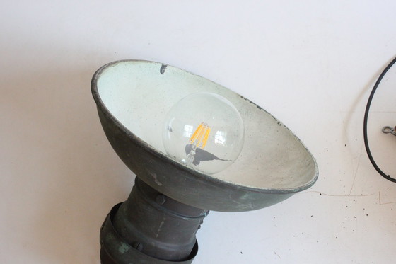 Image 1 of Industriële koperen fabrieks hanglampen, 1930S, set van 3