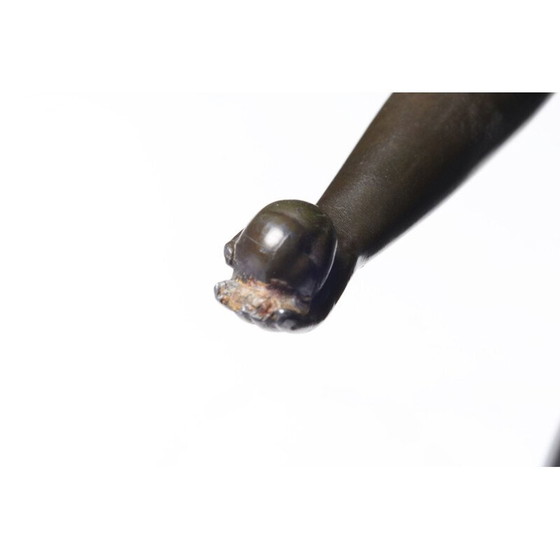 Image 1 of Vintage metalen beeldje disko van Just Andersen, Denemarken 1930