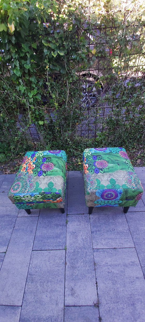 Image 1 of Dutch Seating Company Moorfauteuil met pouf.