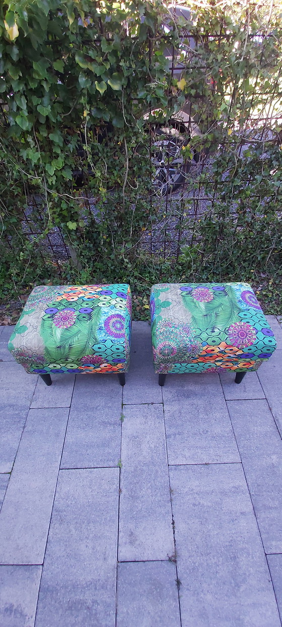 Image 1 of Dutch Seating Company Moorfauteuil met pouf.