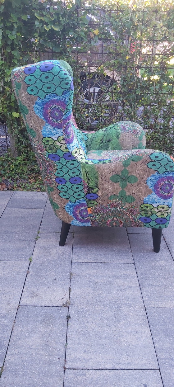 Image 1 of Dutch Seating Company Moorfauteuil met pouf.