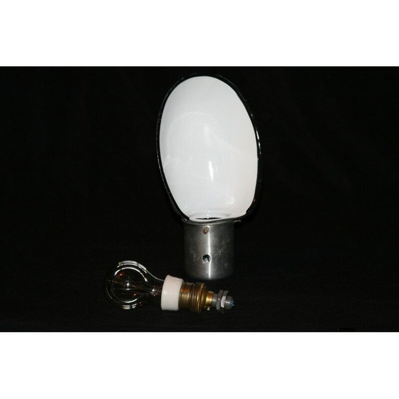 Image 1 of Vintage wit metalen podiumlamp, Polen 1960