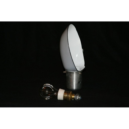 Vintage wit metalen podiumlamp, Polen 1960