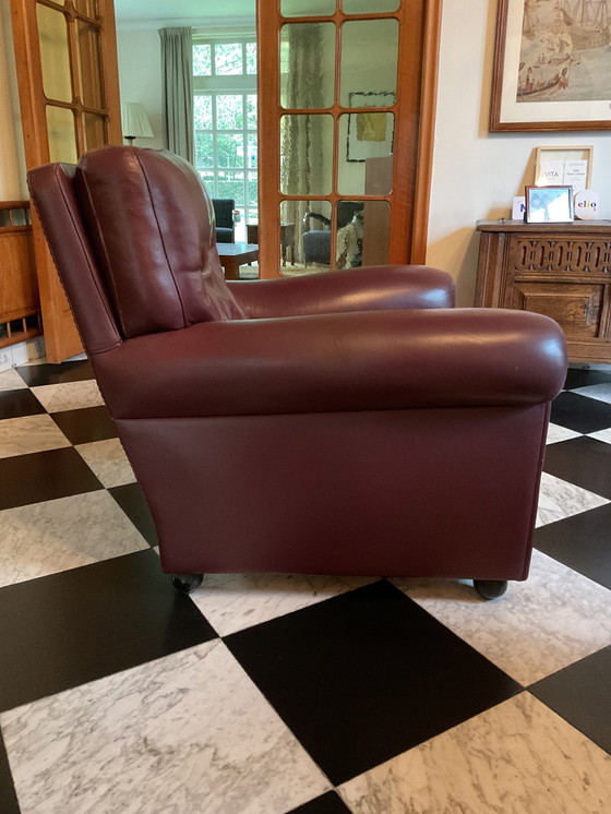 Image 1 of Poltrona Frau Fauteuil In Roodbruin