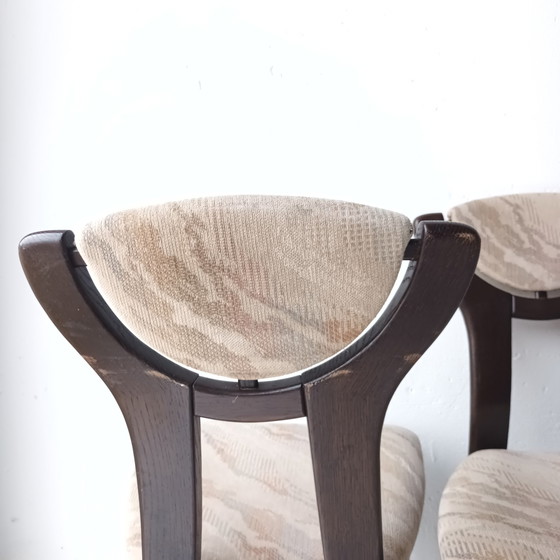 Image 1 of 4x Vintage brutalist eetkamerstoel