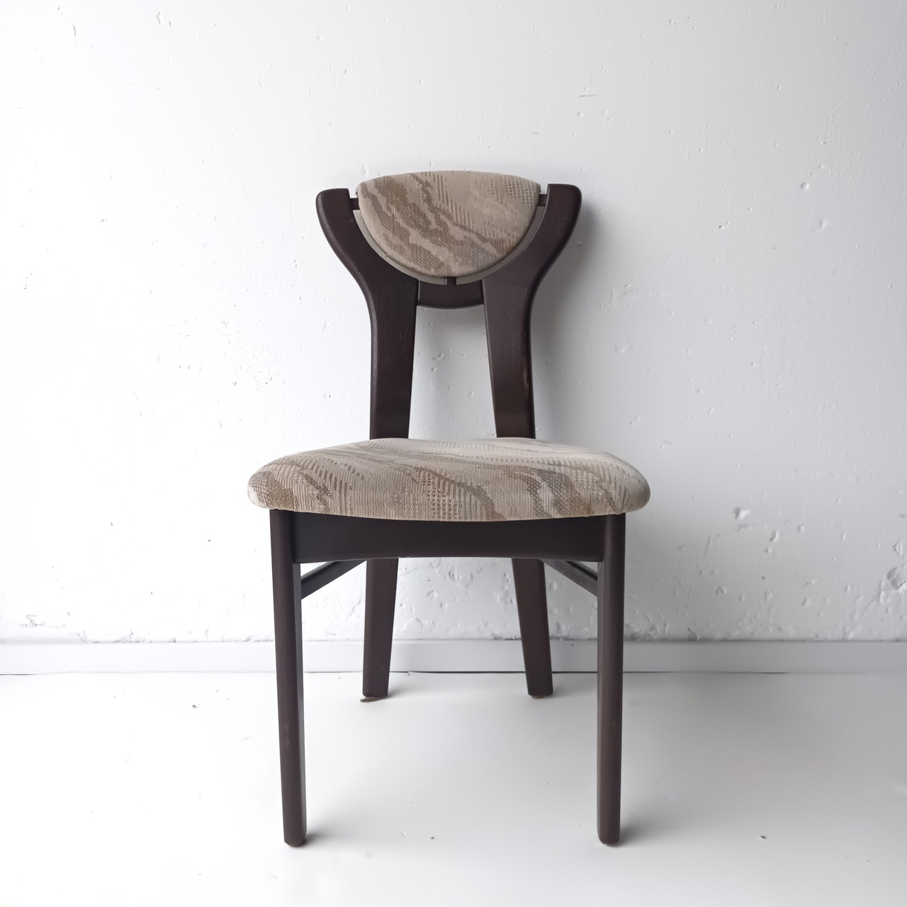 4x Vintage brutalist eetkamerstoel