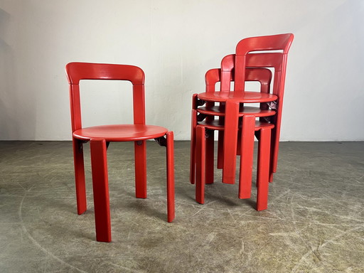 Set van 4 Vintage stoelen Bruno Rey Kusch & Co jaren 70 Design