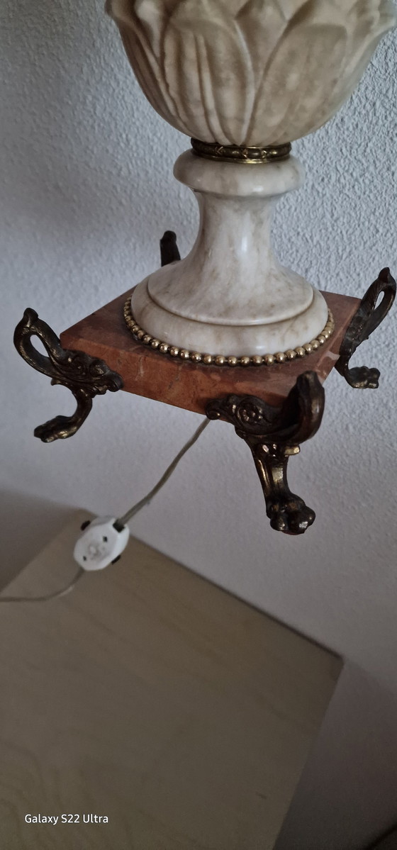 Image 1 of Vintage marmeren tafellamp