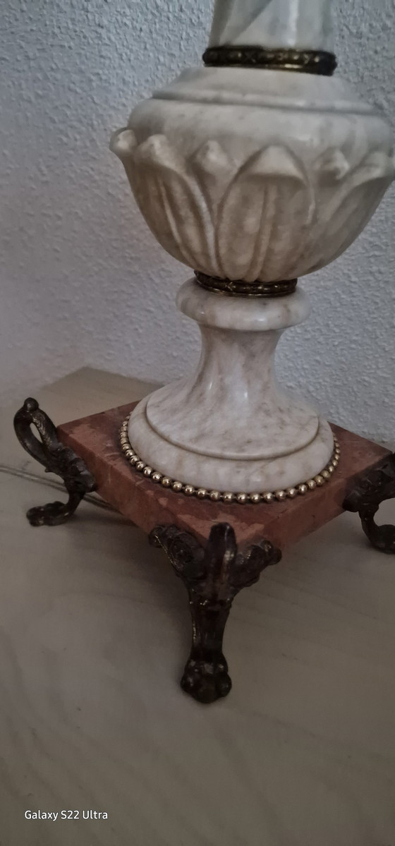 Image 1 of Vintage marmeren tafellamp