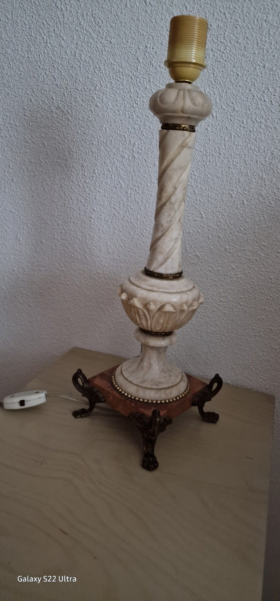 Image 1 of Vintage marmeren tafellamp