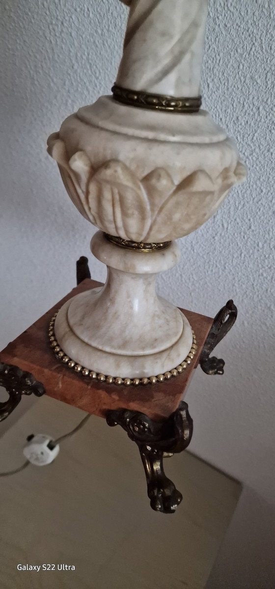 Image 1 of Vintage marmeren tafellamp