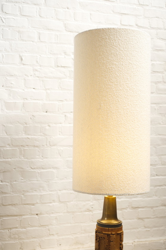 Image 1 of Vloerlamp op rol met behangprint