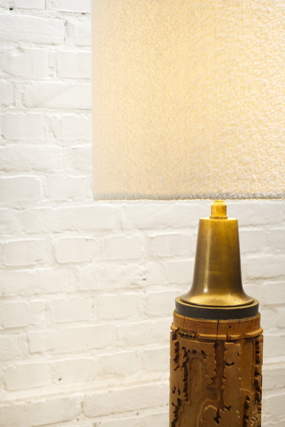 Image 1 of Vloerlamp op rol met behangprint