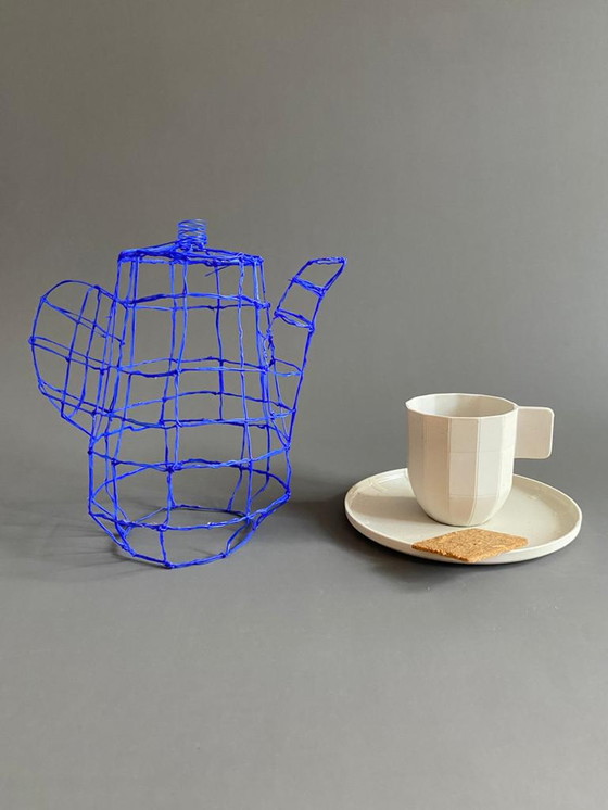 Image 1 of 3D getekende theepot - Blauw