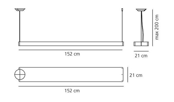 Image 1 of Artemide Attalo 3 kleuren fluorescent lamp