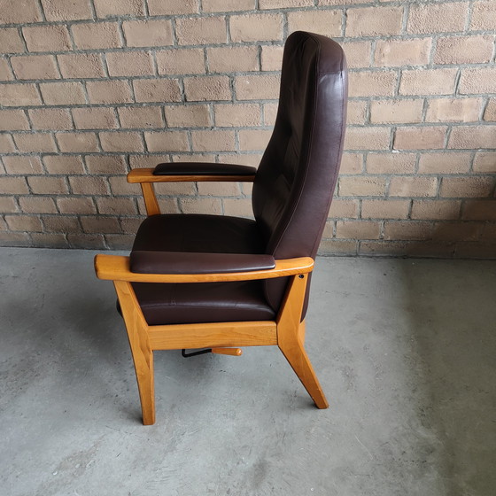 Image 1 of Design relaxfauteuil Farstrup type plus 5900 Bordeaux-rood leer