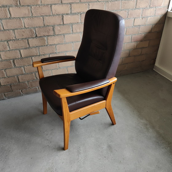 Image 1 of Design relaxfauteuil Farstrup type plus 5900 Bordeaux-rood leer